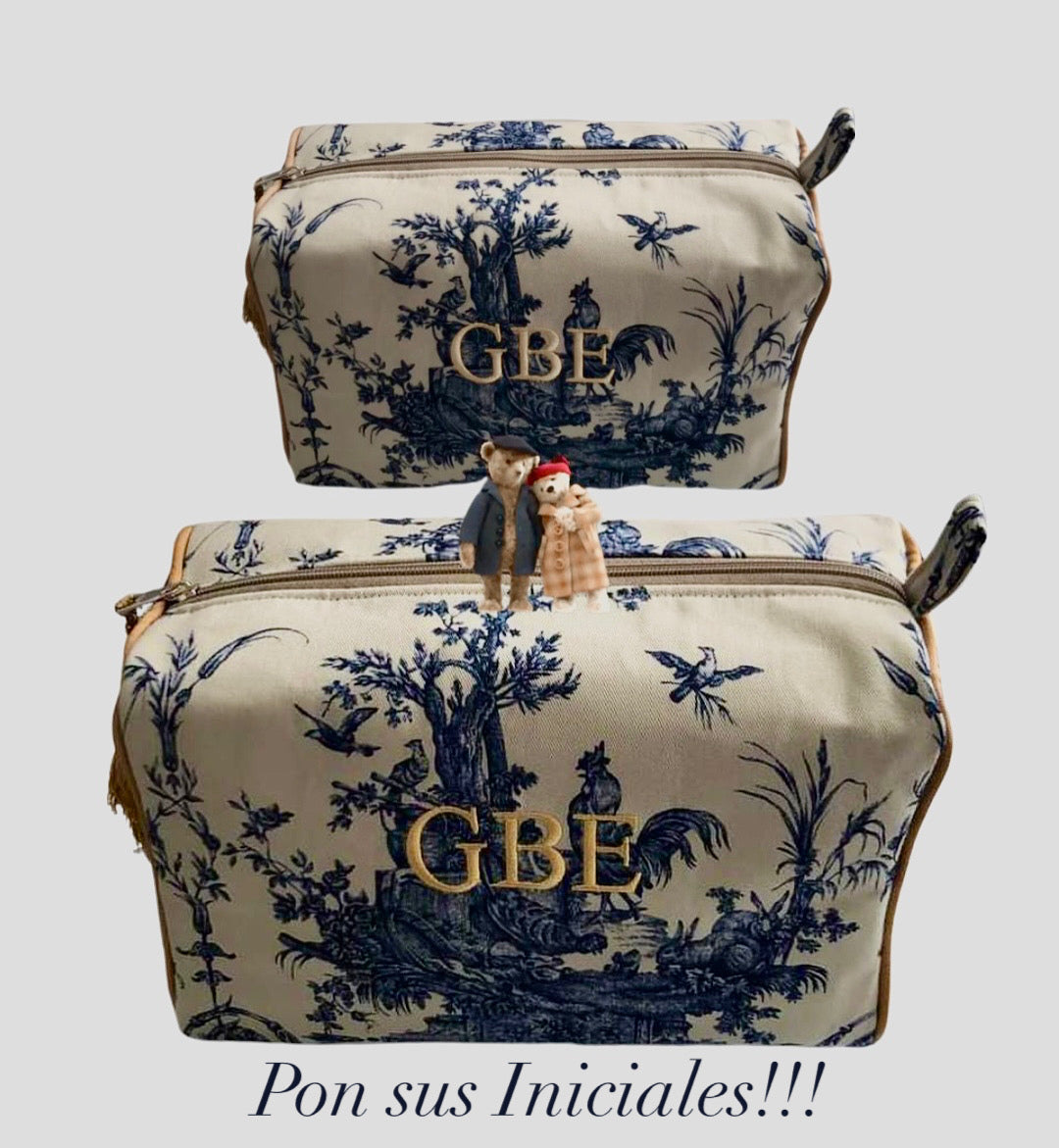 (Pre-Order) Neceser Toile de Jouy Personalizado Iniciales