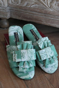 Slippers Toile de Jouy Verde/Blanco