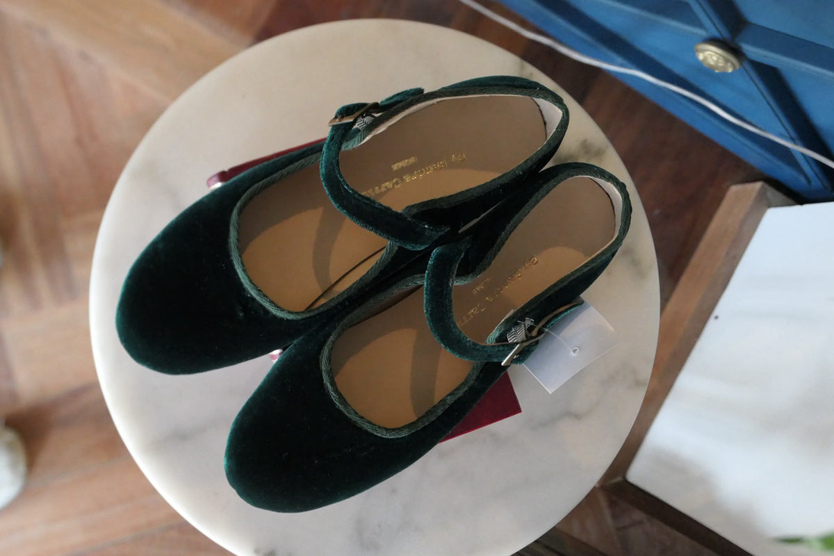 Mary Jane Verde Terciopelo