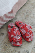 Slippers Toile de Jouy Rojo/Blanco