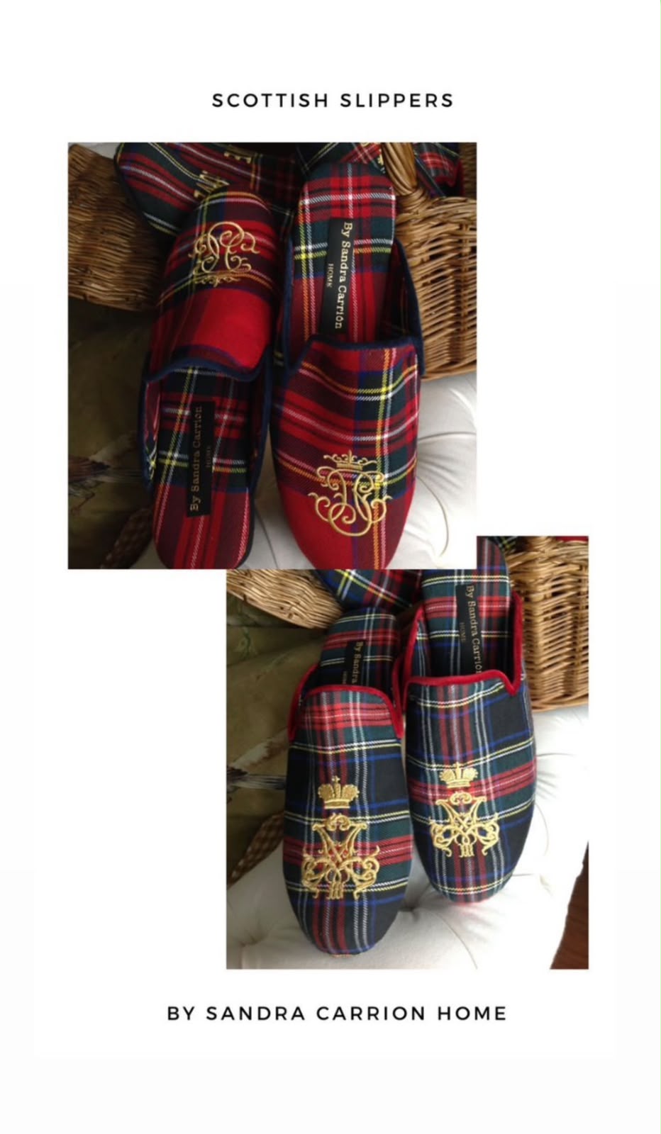 (Pre-Order) Slippers Scottish Personalizadas