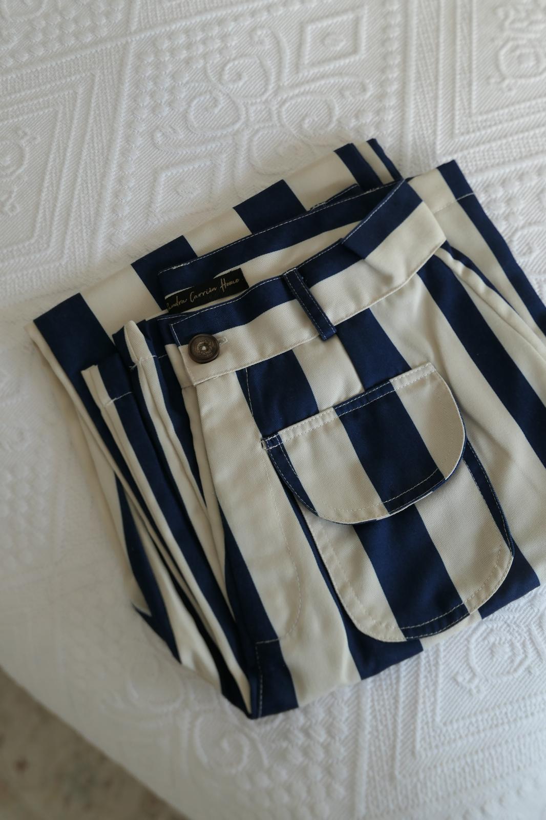 Pantalón Palazzo de Rayas Verticales con Bolsillos