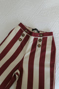 Pantalón Palazzo de Rayas Verticales con Botones