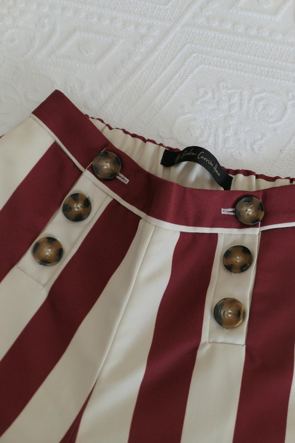 Pantalón Palazzo de Rayas Verticales con Botones