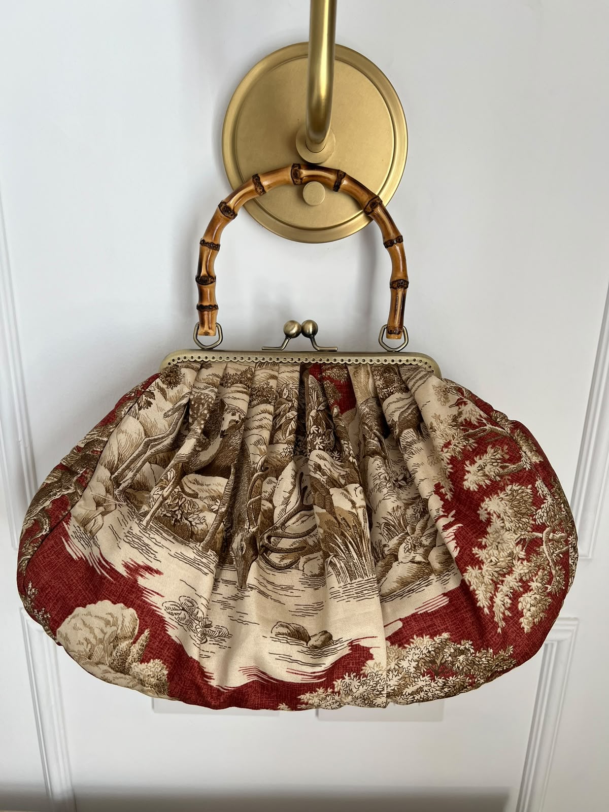 Bolso Pouch Toile de Jouy Cacería