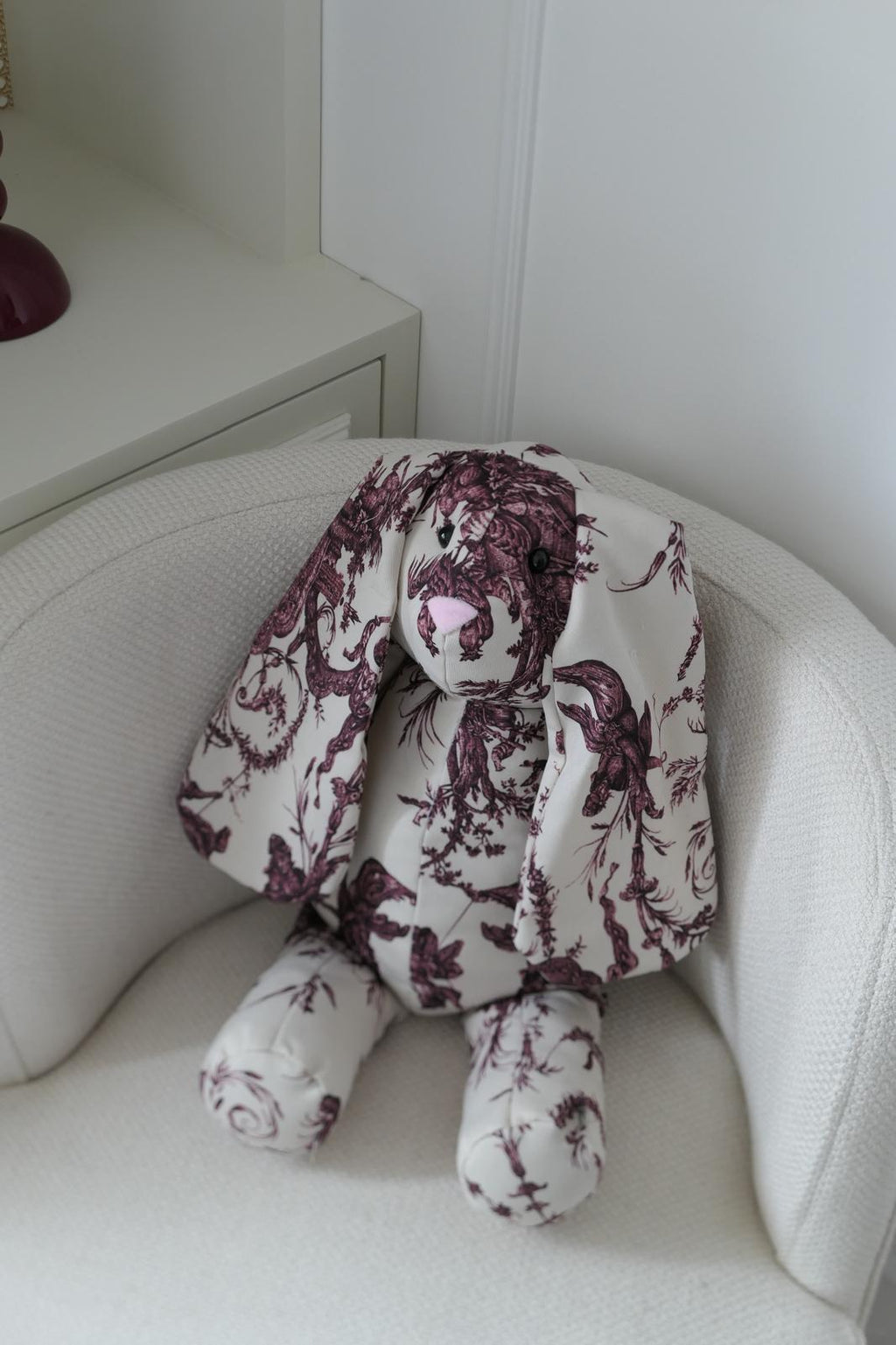 Conejo Grande de Peluche Toile de Jouy