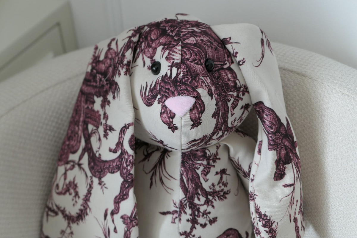 Conejo Grande de Peluche Toile de Jouy