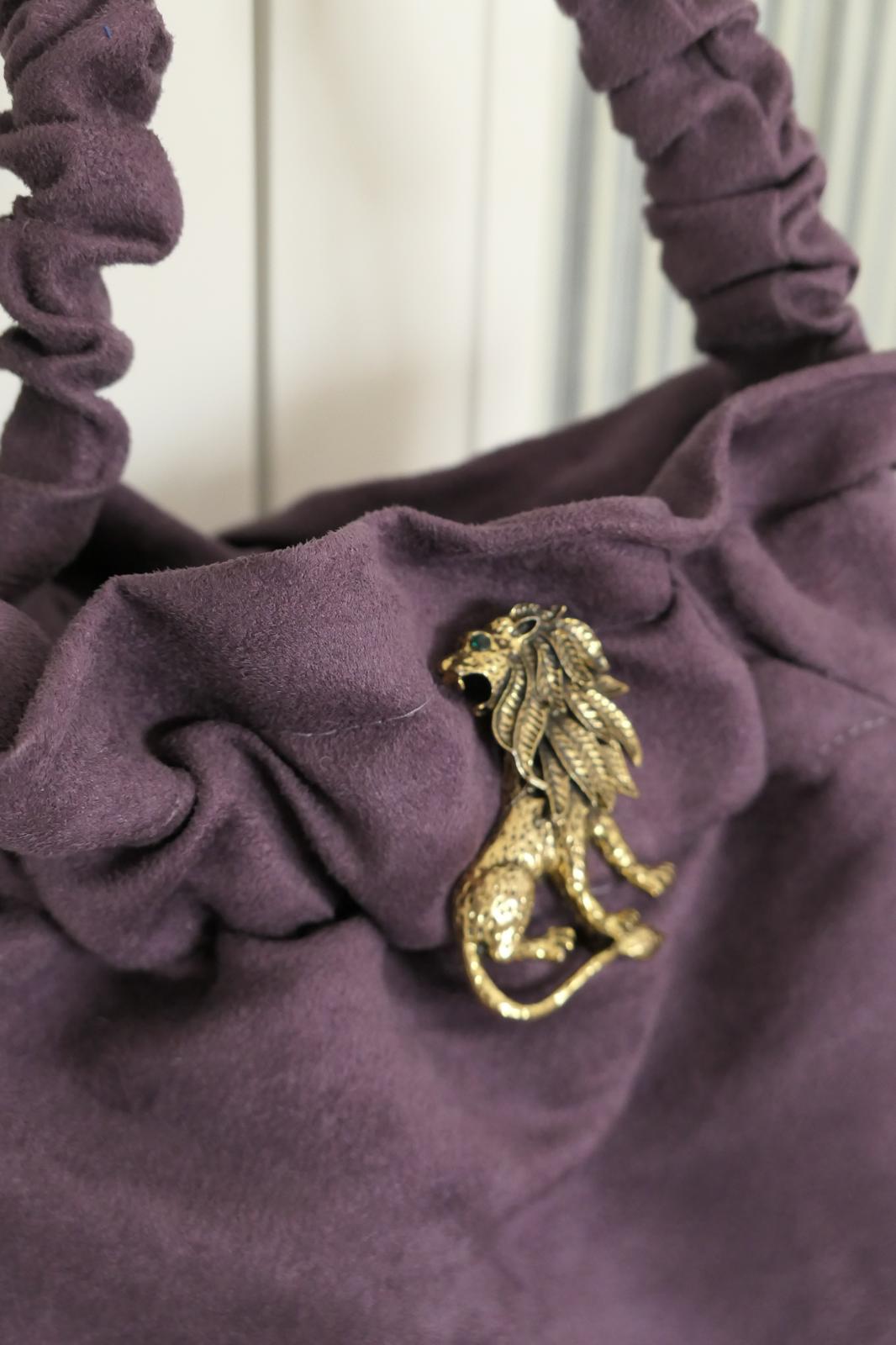 Bolso de mano León Morado