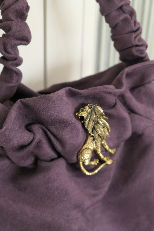 Bolso de mano León Morado